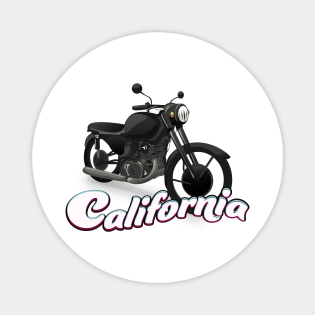 California Motorbike Magnet by nickemporium1